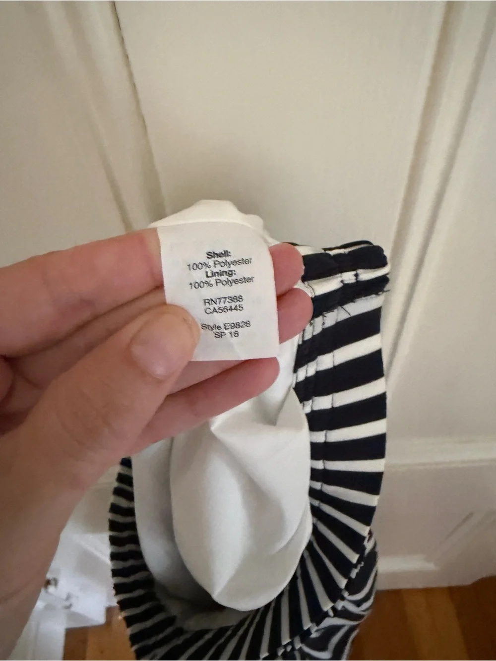 J. Crew Women’s Navy and White Striped A-Line Skirt